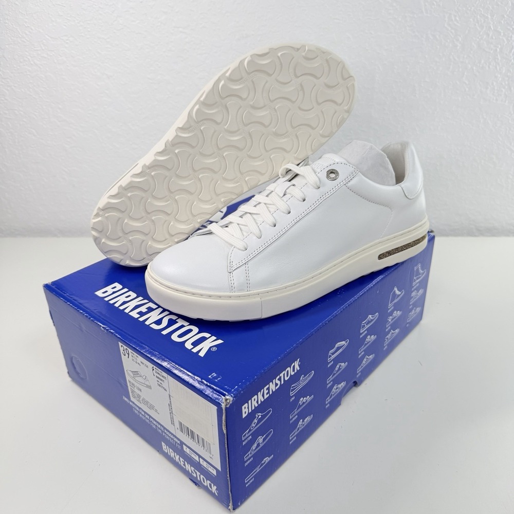 Birkenstock Bend Low White Leather Sneakers Shoes EU 39 US L8 M6 Narrow 1017724